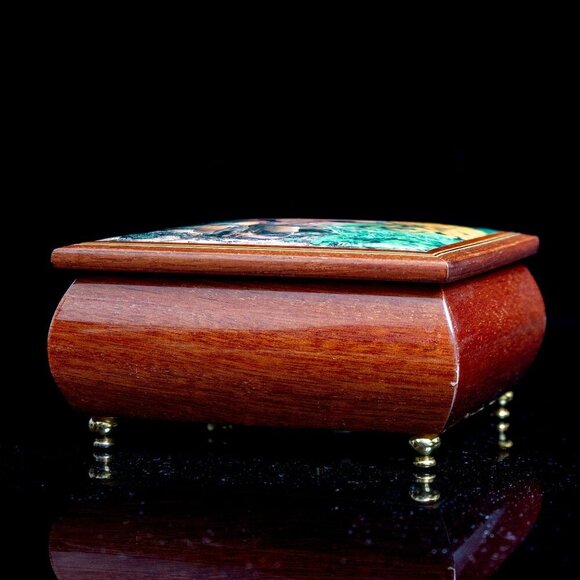 Authentic M.J. Hummel Handcrafted Ercolano Music Box |Swiss Movement | Vintage - Picture 3 of 7